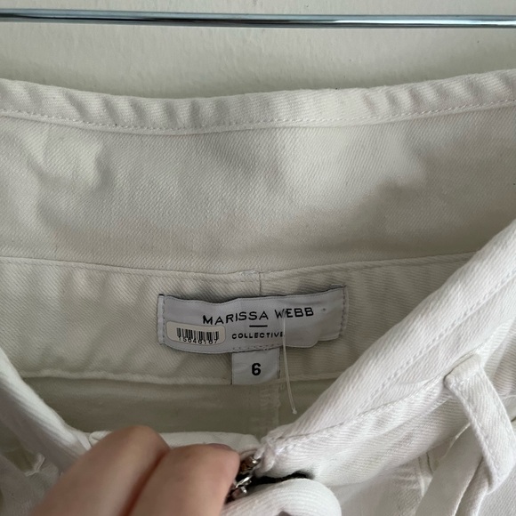 MARISSA WEBB White Canvas Pants Size 6 - Picture 5 of 8